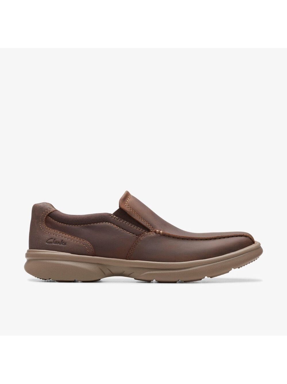 NWOB Clarks Men's Brown Leather Slip-On Shoes Sz 11W